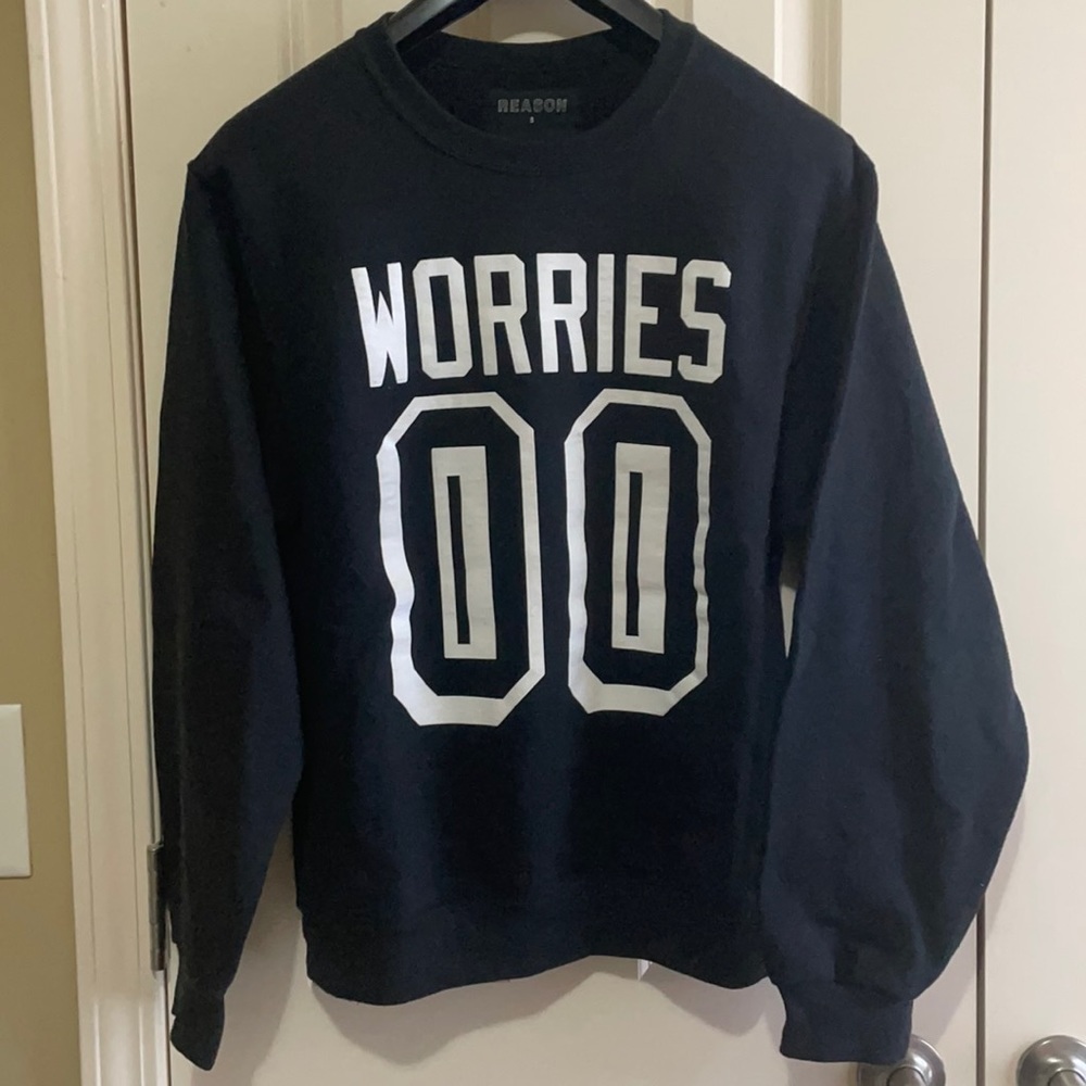 REASON Black Crewneck Sweater